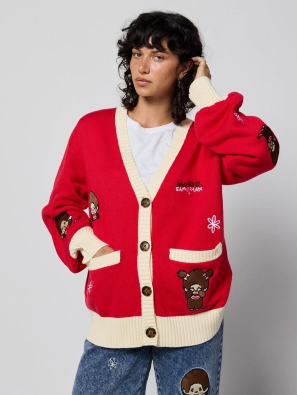 Monchhichi Oversized Cardigan Size Lage